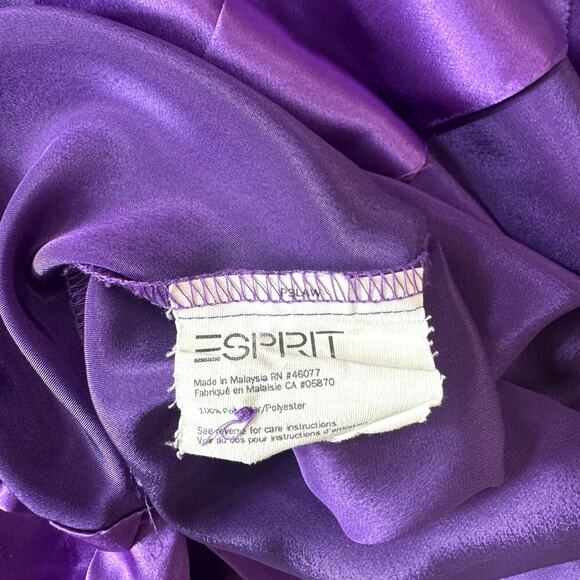 VTG Purple Esprit Button Down Top Women's Size Large - Picture 5 of 7